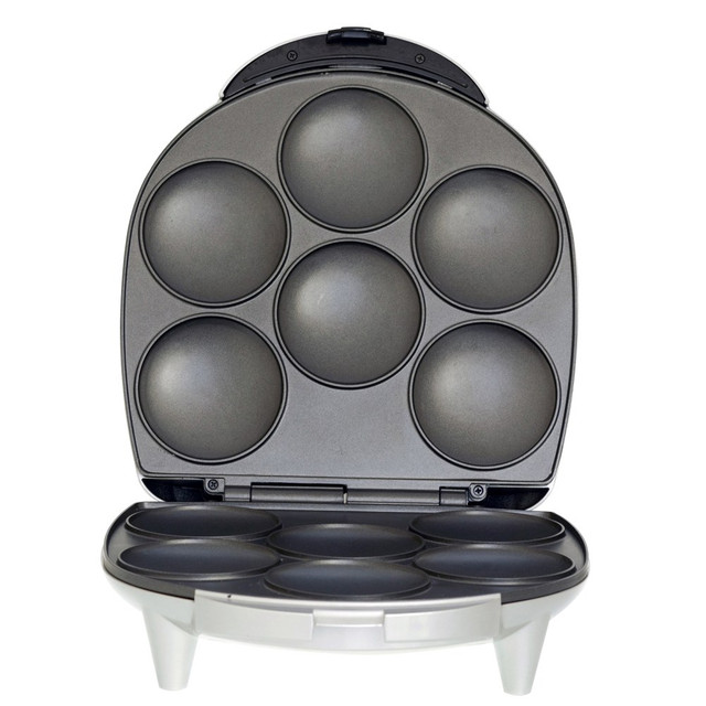 BRENTWOOD APPLIANCES, INC. 995104449M Brentwood AR-136 6-Piece Non-Stick Arepa Maker, 5-13/16inH x 12-1/4inW x 13-1/8inD