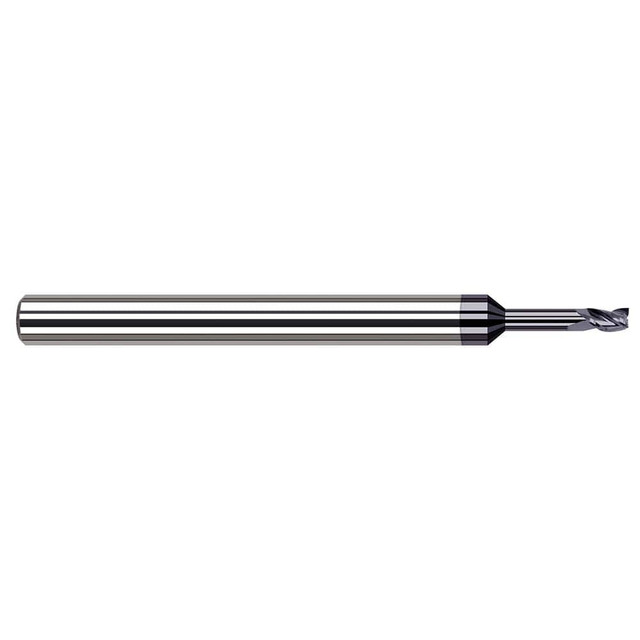 Harvey Tool 33210-C3 Square End Mill: 0.01" Dia, 3 Flutes, 1/64" LOC, Solid Carbide, 30 ° Helix