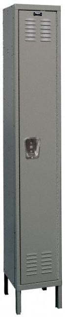 Hallowell U1256-1A-HG 1-Wide Locker: 12" Wide, 14" Deep, 66" High, Padlock