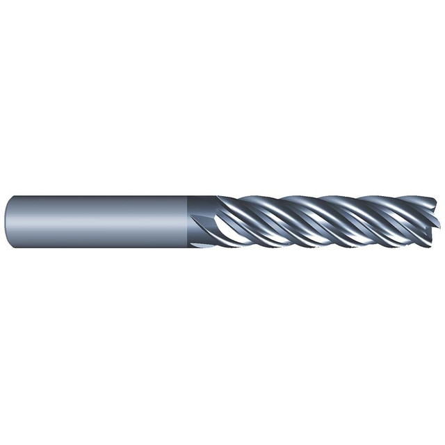 Eliminator 960-5000-060 Corner Radius End Mill: 1/2" Dia, 2" LOC, 0.06" Radius, 5 Flutes, Solid Carbide