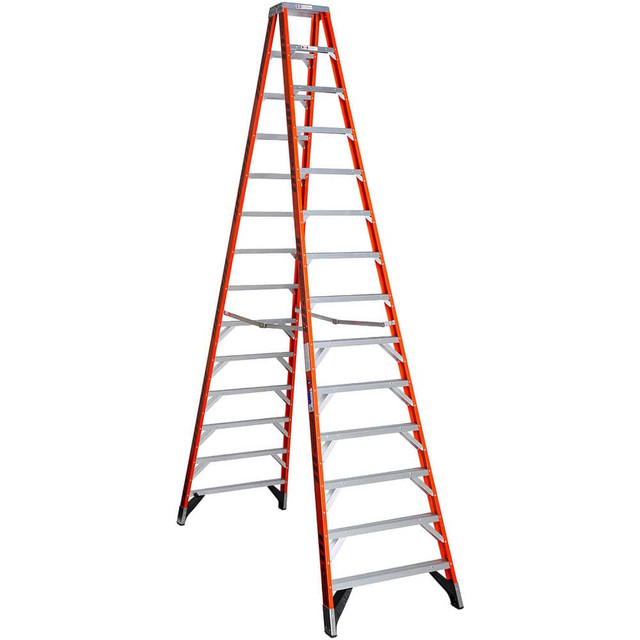 Werner T7414 13-Step Fiberglass Step Ladder: Type IA, 14' High