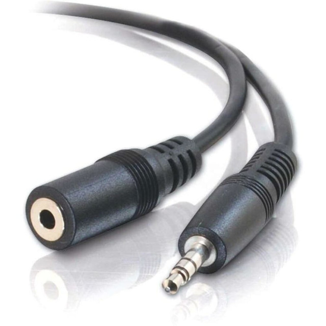 LASTAR INC. 13787 C2G 6ft 3.5mm Stereo Extension Cable - M/F - Mini-phone Male - Mini-phone Female Audio - 6ft - Black
