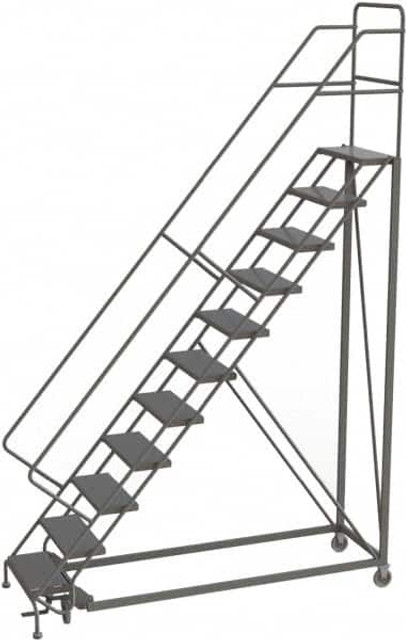 TRI-ARC UKDSR111246 Steel Rolling Ladder: 11 Step