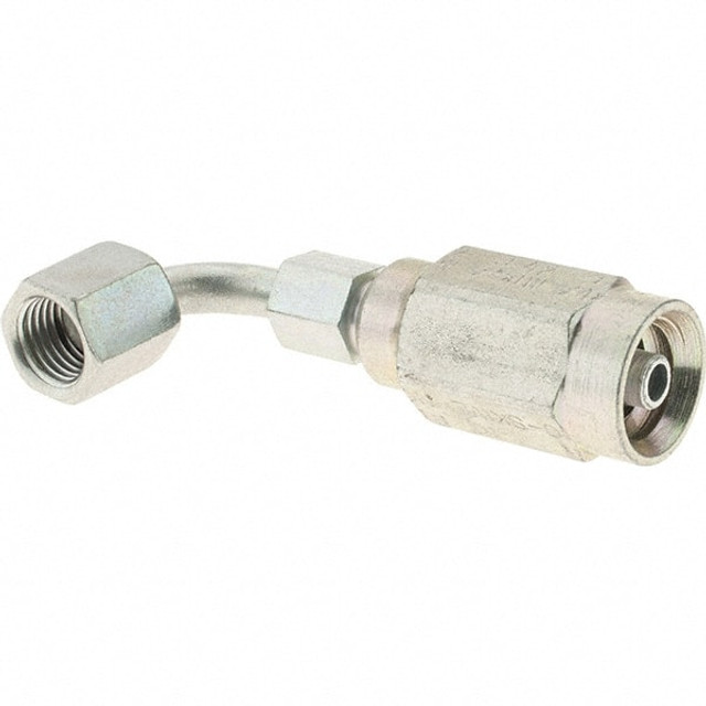 Parker 23942-4-4 Hydraulic Hose Short Drop Female JIC Swivel 90 &deg; Elbow: 4 mm, 7/16-20, 6,000 psi