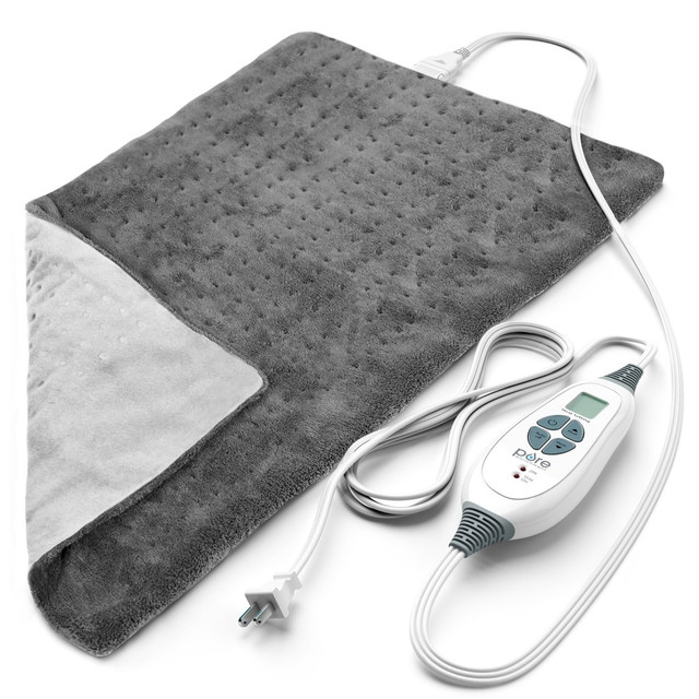 BEAR DOWN CONSULTING PEHPAD24-G Pure Enrichment PureRelief XL King Size Heating Pad, 23-1/2in x 11-1/2in, Charcoal Gray