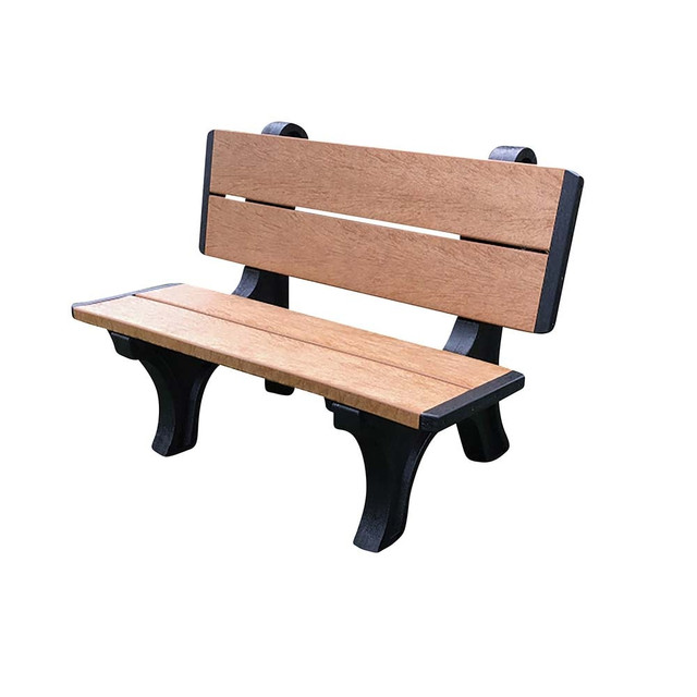 Vestil BEN-PDB1-48-BKC 4' Long x 28" Wide, Recycled Plastic Bench Seat