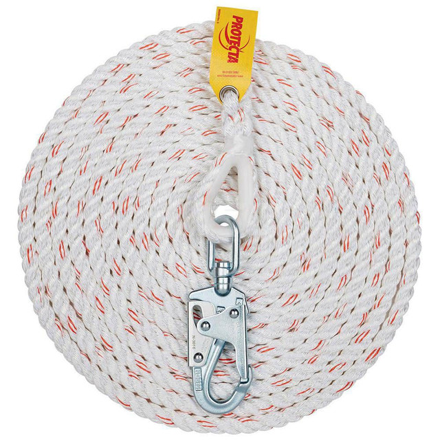 DBI-SALA 7100218794 Lanyards & Lifelines; Load Capacity: 310lb; 141kg ; Lifeline Material: Polyester ; Capacity (Lb.): 310 ; End Connections: Snap Hook ; Maximum Number Of Users: 1 ; Installation Type: Temporary