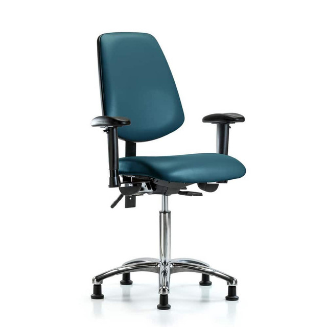 Blue Ridge Ergonomics MSC49259 Task Chair: Vinyl, Marine Blue