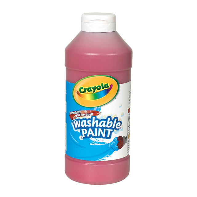 CRAYOLA LLC 542016038 Crayola Washable Paint, Red, 16 Oz