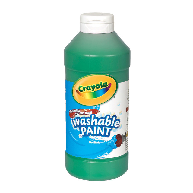 CRAYOLA LLC 542016044 Crayola Washable Paint, Green, 16 Oz