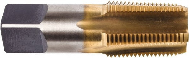 Union Butterfield 6007597 Standard Pipe Tap: 3/4-14, NPT, 5 Flutes, High Speed Steel, TiN Finish