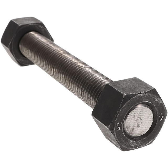 Value Collection B7SN0880675CP 7/8-9, 6-3/4" Long, Uncoated, Steel, Fully Threaded Stud with Nut