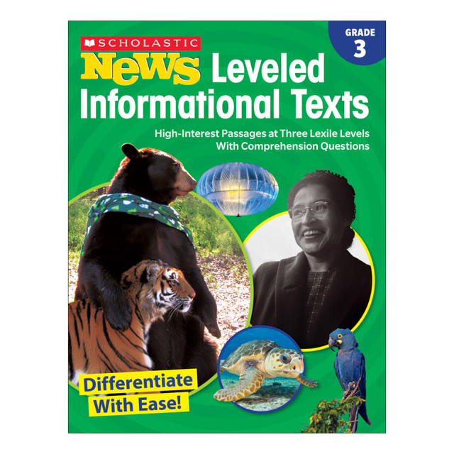 SCHOLASTIC INC Scholastic 9781338284737  News Leveled Informational Texts Activity Book, Grade 3