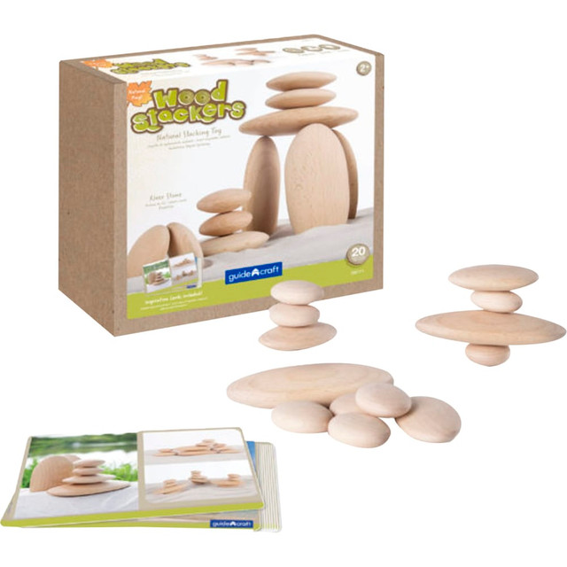 GUIDECRAFT, INC. GD-6771 Guidecraft Wood Stackers 30-Piece River Stones Kit