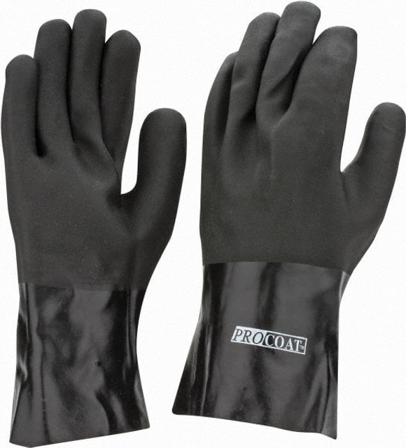 PIP 58-8030DD Chemical Resistant Gloves: Large, Polyvinylchloride, Supported