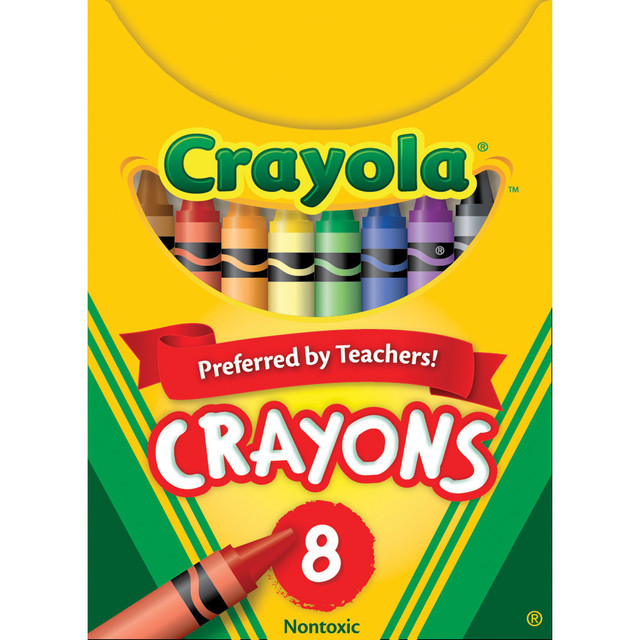 CRAYOLA LLC 52-0008 Crayola Standard Crayons, Assorted Colors, Box Of 8 Crayons