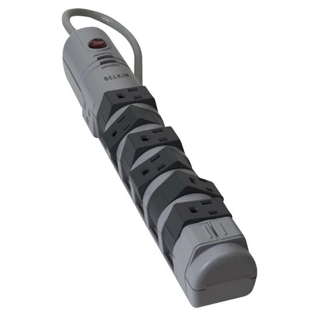 BELKIN, INC. Belkin BP108000-06  SurgeMaster Office 8-Outlet Surge Suppressor, 6in, Black/Gray