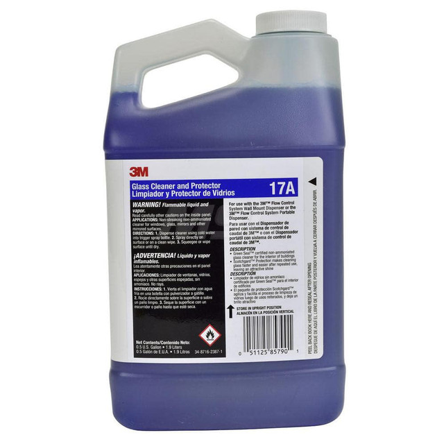 3M Glass Cleaners; Form: Liquid Concentrate; Container Type: Bottle; Solution Type: Ammonia-Free; Container Size: 0.5 gal 7010341302