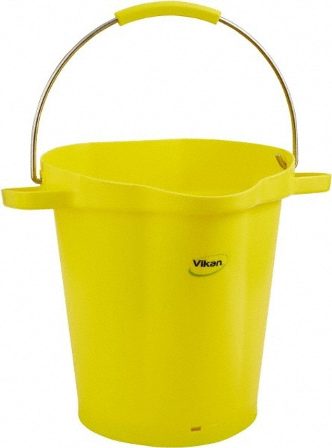 Vikan 56926 5 Gal, 18" High, Polypropylene Round Yellow Single Pail with Pour Spout