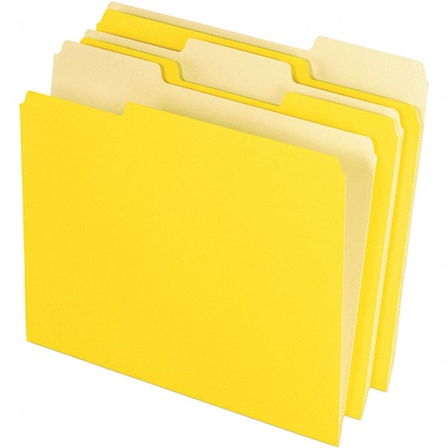 Pendaflex PFX15213YEL File Folders with Top Tab: Letter, Yellow, 100/Pack