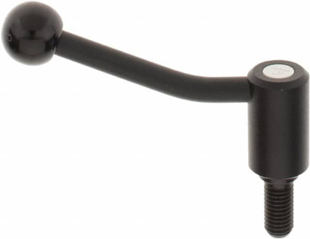 KIPP K0108.1121X25 Threaded Stud Tension Lever Adjustable Clamping Handle: M12 x 1.75 Thread, 0.94" Hub Dia, Steel