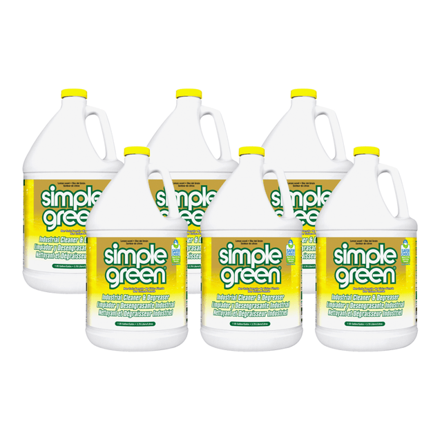 SUNSHINE MAKERS, INC. 14010CT Simple Green Industrial Cleaner/Degreaser - Concentrate - 128 fl oz (4 quart) - Lemon Scent - 6 / Carton - Lemon