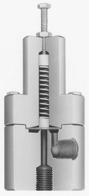 Plast-O-Matic RVD050EP-PV Angle Diaphragm Relief Valve: 1/2" Inlet, 150 Max psi