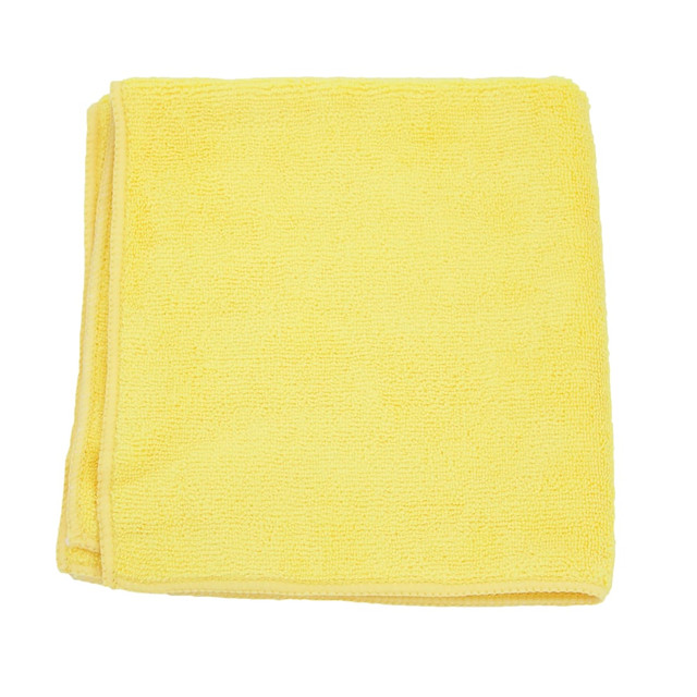 THE TRANZONIC COMPANIES 2502-Y-DZ Hospeco MicroWorks Standard Microfiber Towels, 16in x 16in, Yellow, Pack Of 12 Towels