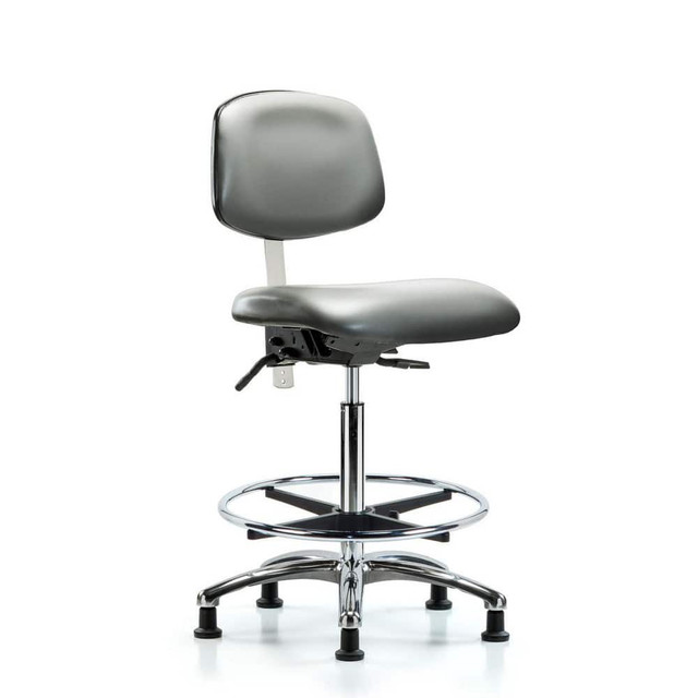 Blue Ridge Ergonomics MSC43827 Task Chair: Vinyl, Sterling