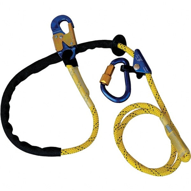 DBI-SALA 7100239628 Lanyards & Lifelines; Type: Positioning & Restraint Lanyard ; Length (Inch): 96 ; Harness Connection: Aluminum Snap Hook ; For Arc Flash Work: No ; Material: Braided Nylon ; Color: Yellow