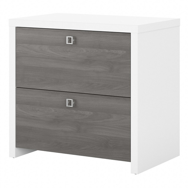 BUSH INDUSTRIES INC. KI60502-03 Bush Business Furniture Echo 31-5/8inW x 20inD Lateral 2-Drawer File Cabinet, Pure White/Modern Gray, Standard Delivery