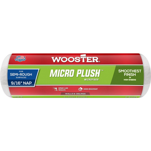 Wooster Brush R238-9 Paint Roller Covers; Product Type: Paint Roller ; Material: Microfiber ; For Use With: 9" Roller Frame ; Nap Size (Decimal Inch): 0.5625 ; Nap Size (Inch): 9/16 ; Overall Width (Inch): 9