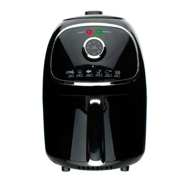 BRENTWOOD APPLIANCES, INC. AF-202BK Brentwood 2-Quart Electric Air Fryer, Black/Silver BRENTWOOD APPLIANCES, INC. AF-202BK Brentwood 2-Quart Electric Air Fryer, Black/Silver