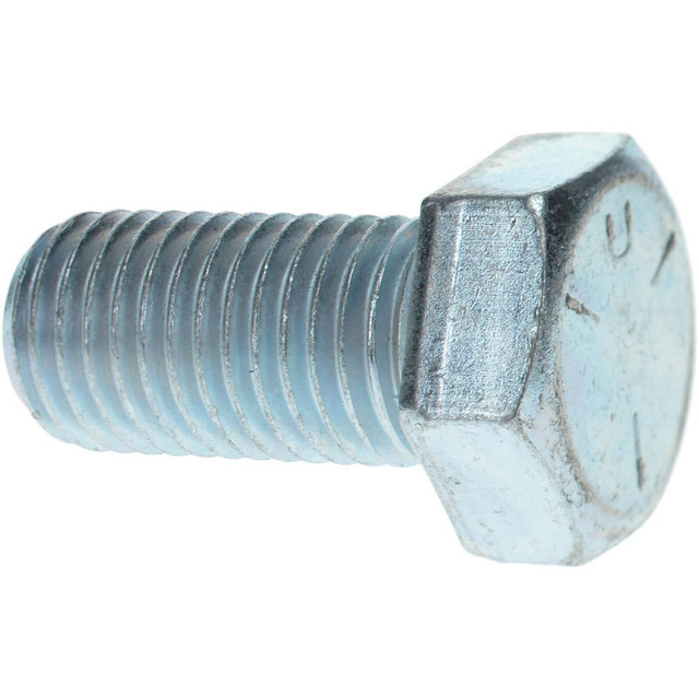 MSC MSC-30170-2 Hex Head Cap Screw: 1-8 x 2", Grade 5 Steel, Zinc-Plated