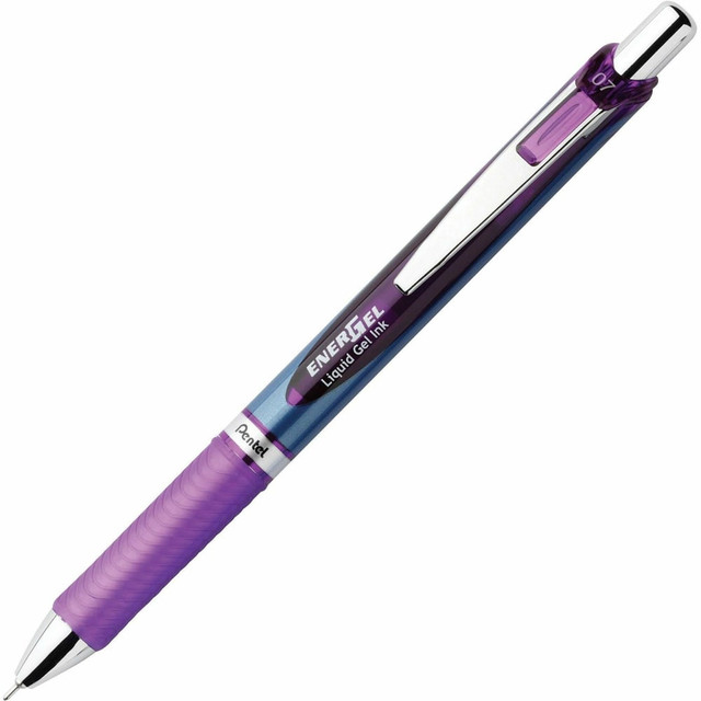 PENTEL OF AMERICA, LTD. Pentel BLN77V  EnerGel RTX Liquid Gel Pen, Medium Point, 0.7 mm, Blue Barrel, Violet Ink