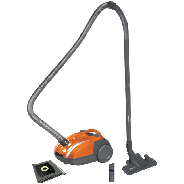 THORNE ELECTRIC COMPANY KC-1100 Koblenz KC-1100 Mystic Canister Vacuum Cleaner - 1200 W Motor - Bagged - Wand, Crevice Tool, Floor Brush, Pick-up Tool, Carpet Tool - Carpet - 3-stage - Orange, Gray