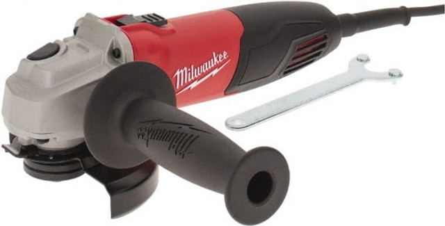 Milwaukee Tool 6130-33 Corded Angle Grinder: 4-1/2" Wheel Dia, 11,000 RPM, 5/8-11 Spindle