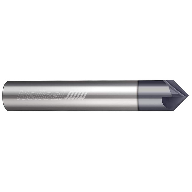 Helical Solutions 06168 Chamfer Mill: 1/2" Dia, 4 Flutes, Solid Carbide