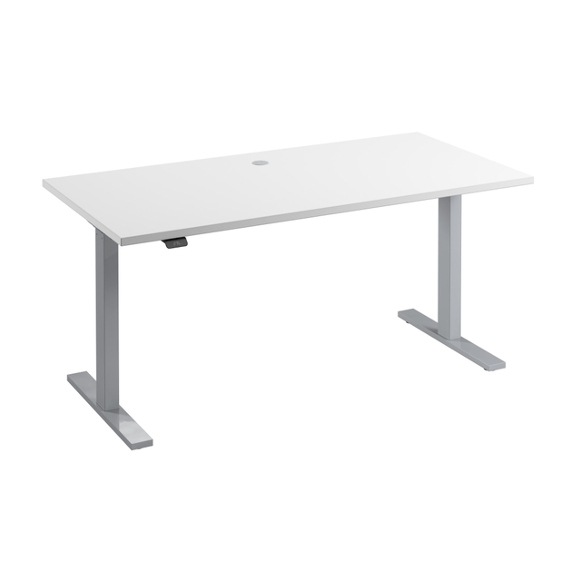 BUSH INDUSTRIES INC. M6S6030WHSK Bush Business Furniture Move 60 Series Electric 60inW x 30inD Height Adjustable Standing Desk, White/Cool Gray Metallic, Standard Delivery BUSH INDUSTRIES INC. M6S6030WHSK Bush Business Furniture Move 60 Series Electric 60inW x 30inD Height Adjustable Standing Desk, White/Cool Gray Metallic, Standard Delivery
