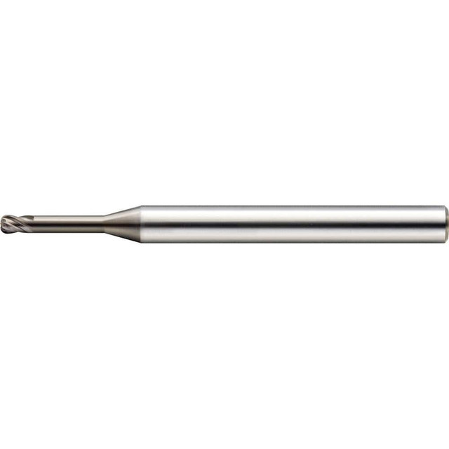 US Union Tool 2225036 Corner Radius End Mill: 3.00 mm Dia, 2.40 mm LOC, 30 deg Helix, HMG Coated, Corner Radius End, Centercutting Series HGLRS