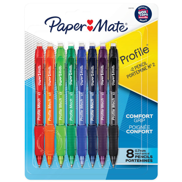 SANFORD LP 2105705 Paper Mate Mechanical Pencils, Medium Point, 0.7 mm, Assorted Colors, Pack Of 8 Pencils