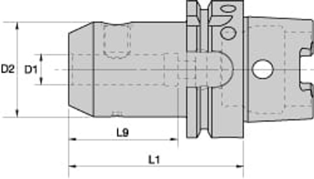 Kennametal 1885448 End Mill Holder: HSK80A Taper Shank