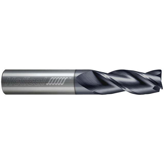 Helical Solutions 08032 Corner Radius End Mill: 1/8" Dia, 1/2" LOC, 0.01" Radius, 3 Flutes, Solid Carbide