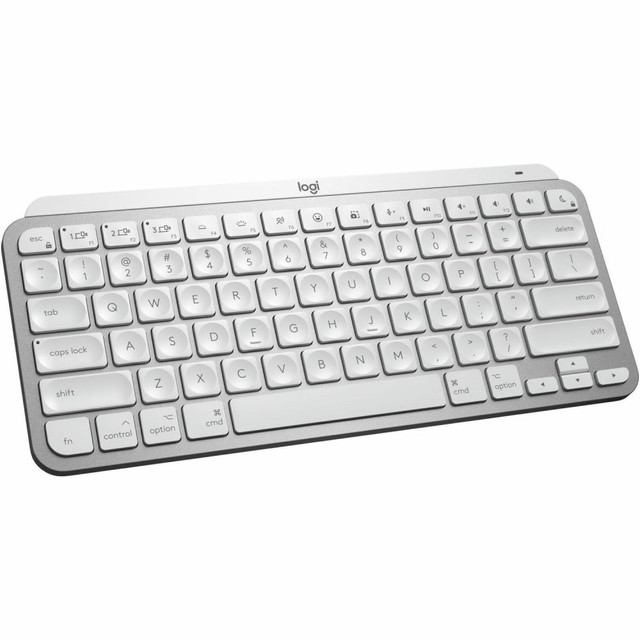 LOGITECH 920-010389 MX Keys Mini for Mac Minimalist Wireless Illuminated Keyboard, Bluetooth, Backlit Keys, USB-C, Metal Build, Pale Grey - Wireless Connectivity - Bluetooth - 32.81 ft - Dictation, Emoji, Microphone Mute Hot Key(s) - PC, Mac - MX Ke LOGITECH 920-010389 MX Keys Mini for Mac Minimalist Wireless Illuminated Keyboard, Bluetooth, Backlit Keys, USB-C, Metal Build, Pale Grey - Wireless Connectivity - Bluetooth - 32.81 ft - Dictation, Emoji, Microphone Mute Hot Key(s) - PC, Mac - MX Ke