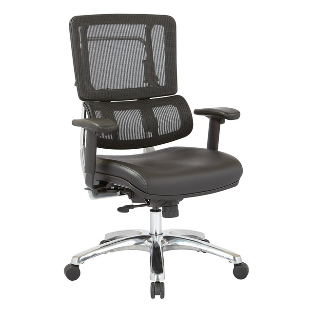 OFFICE STAR PRODUCTS Office Star 99662C-R107 Pro-Line II Pro X996 Vertical Mesh High-Back Chair, Black/Dillon Black/Shiny Black