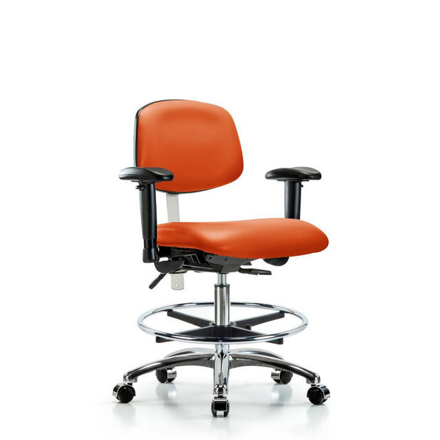 Blue Ridge Ergonomics MSC44226 Task Chair: Vinyl, Orange Kist