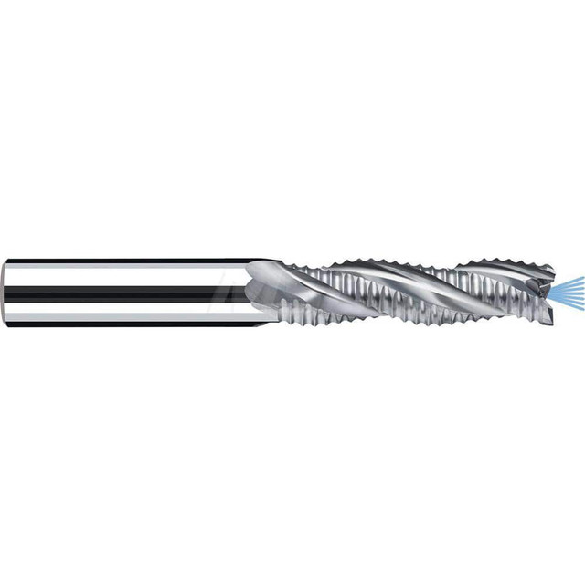 Fraisa 15606391 Roughing End Mill: 8 mm Dia, 3 Flutes, 0.15 mm Corner Radius, Square End, Solid Carbide