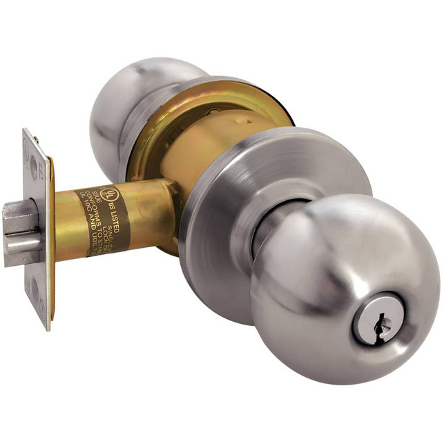 Arrow Lock RK17-BD-32D Knob Locksets; Type: Classroom ; Key Type: Keyed Different ; Material: Metal ; Finish/Coating: Satin Stainless Steel ; Compatible Door Thickness: 1-3/8" to 1-3/4" ; Backset: 2.375