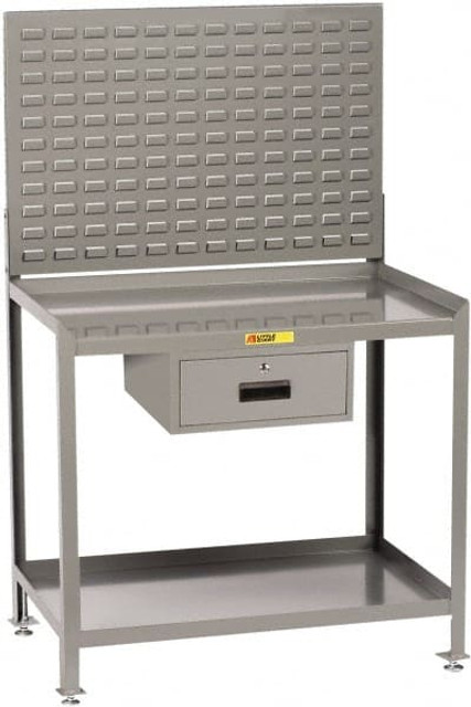 Little Giant. SW-2436-LLLP-DR Stationary Workbench with Louvered Panel: 24" Wide, 36" Deep, 45" High, 2,000 lb Capacity