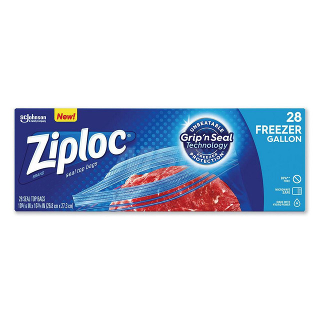 Ziploc SJN314445BX Storage Bag: 1, Zip Seal Closure, Plastic